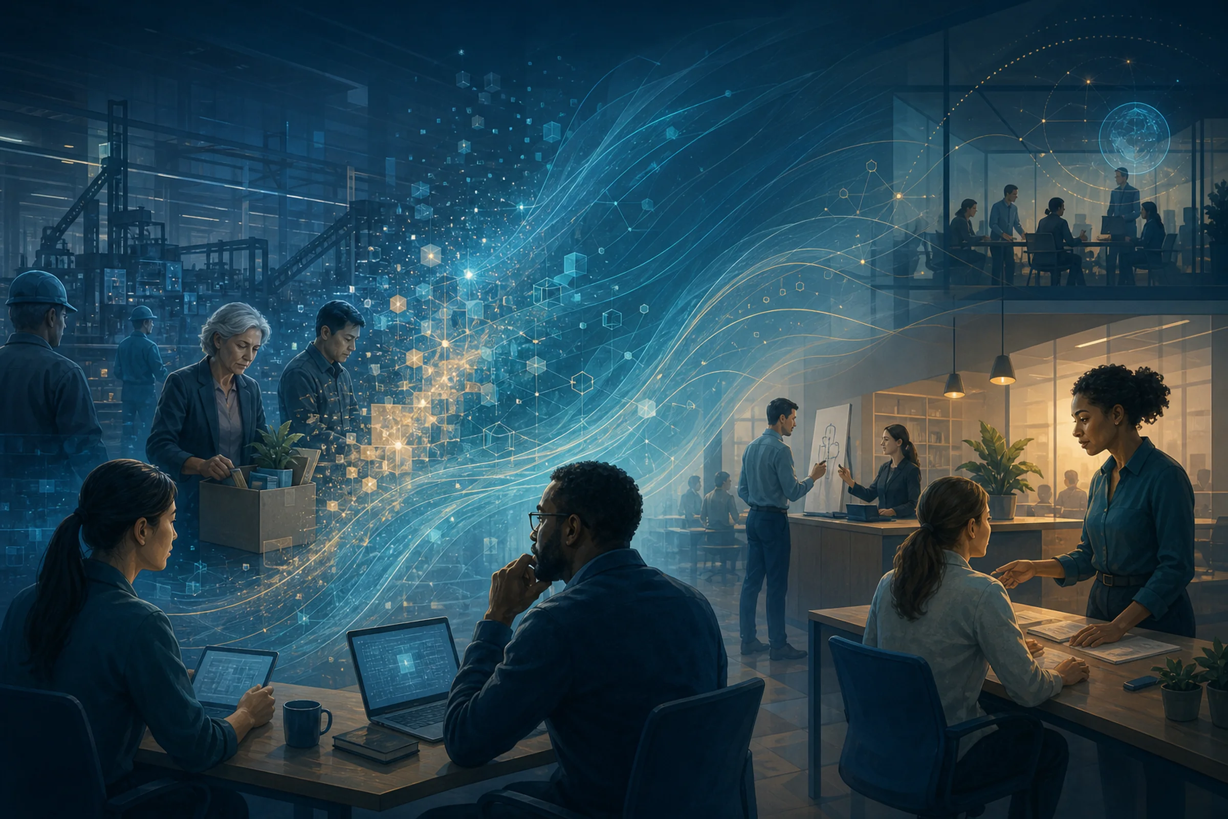 Workers across offices and industry facing a wave of AI-driven task automation and new forms of work