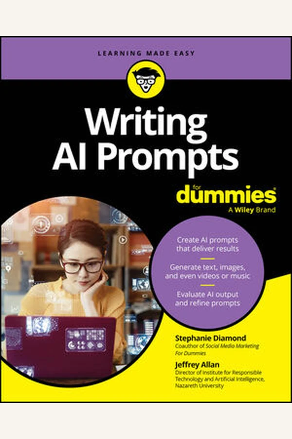Writing AI Prompts For Dummies by Stephanie Diamond and Jeffrey Allan book cover