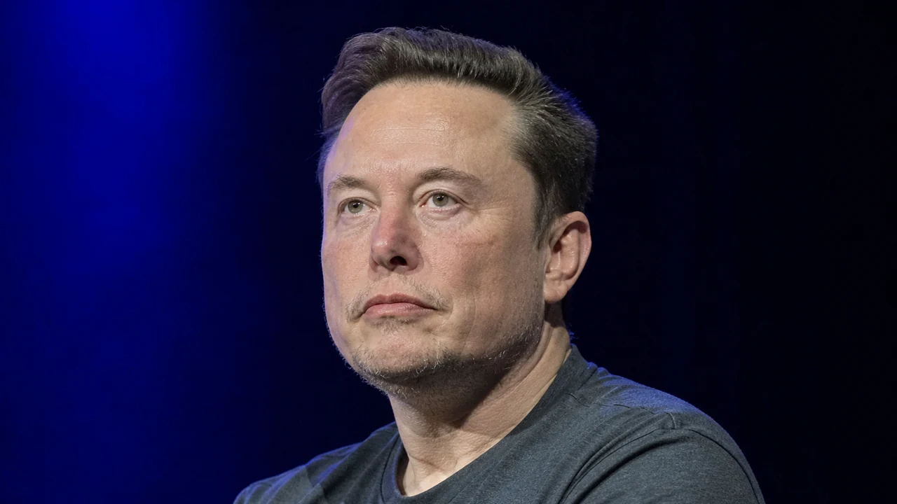 Elon Musk photographed in close-up at a conference in Big Sky, Montana, on March 28, 2024