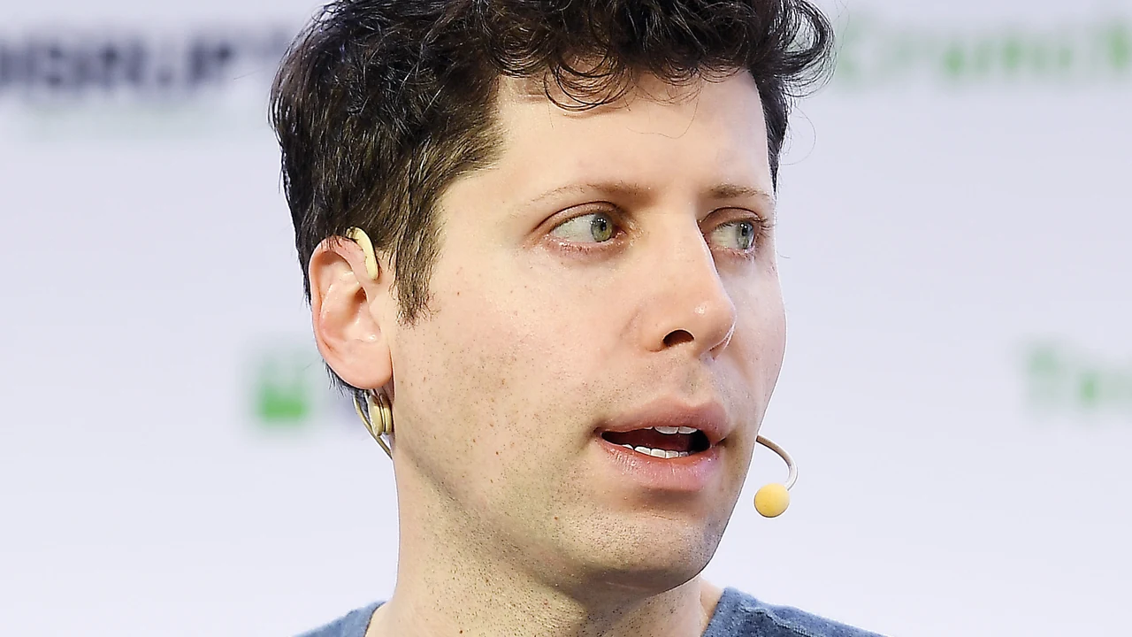 Sam Altman, co-founder and CEO of OpenAI, speaking onstage at TechCrunch Disrupt San Francisco 2019